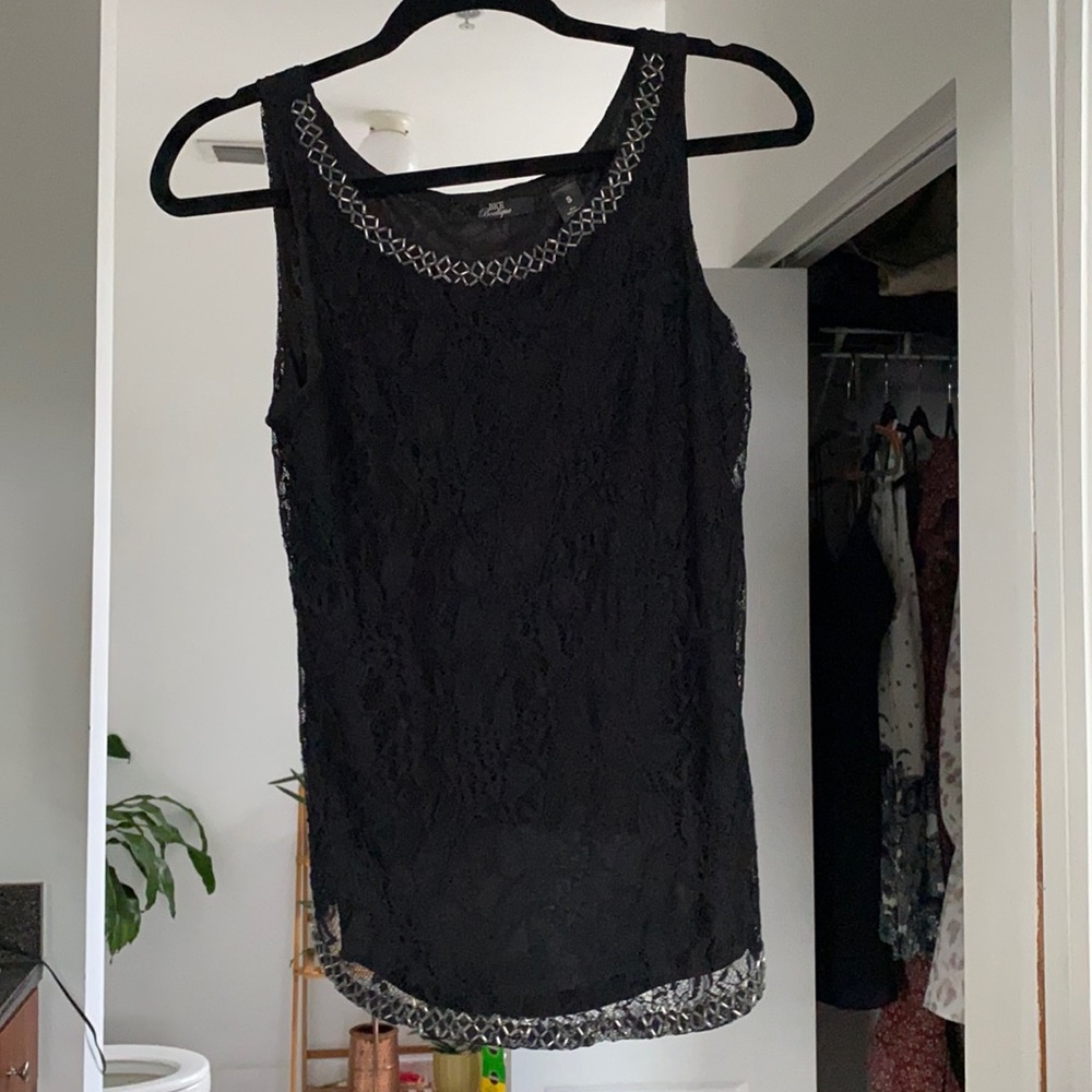 Black lace tank top